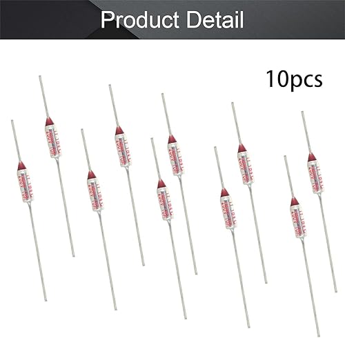 Miniatura 5 de Heyiarbeit 10A 250V Circuito Corte Cortes de Temperatura Fusible 184 Celsius Fusible Térmico para Soplador Termoeléctrico Eléctrico Microondas