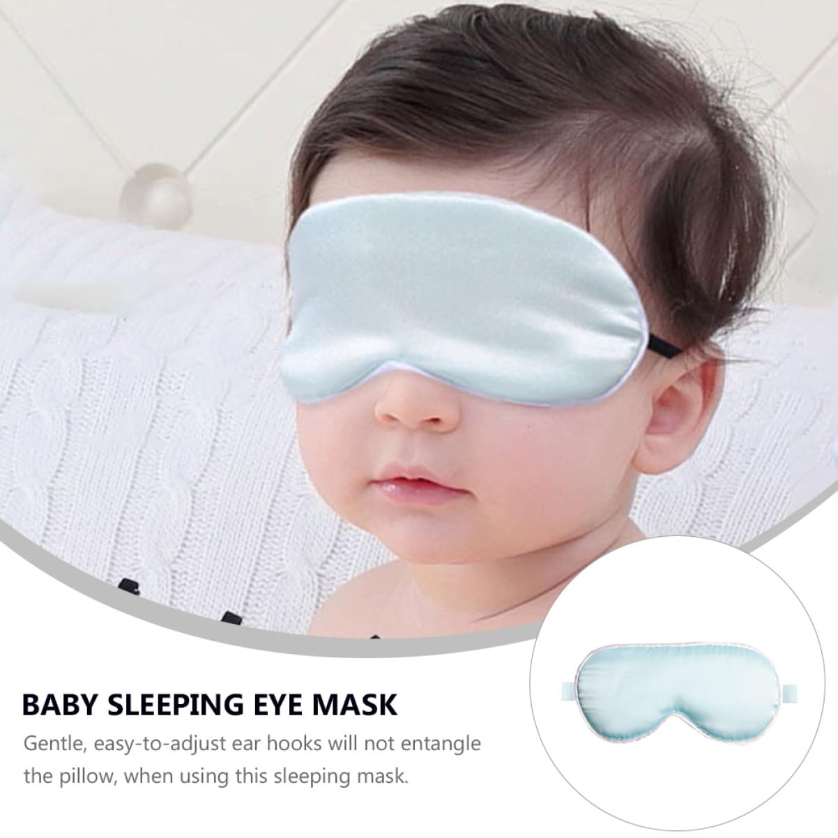 FRCOLOR 5St Brille Auge Seide Schläfer Blackout sensorisch eye mask eyemask eyepatch für Schlafmaske für Neugeborene Schlafmaske für Babys Sky-blue
