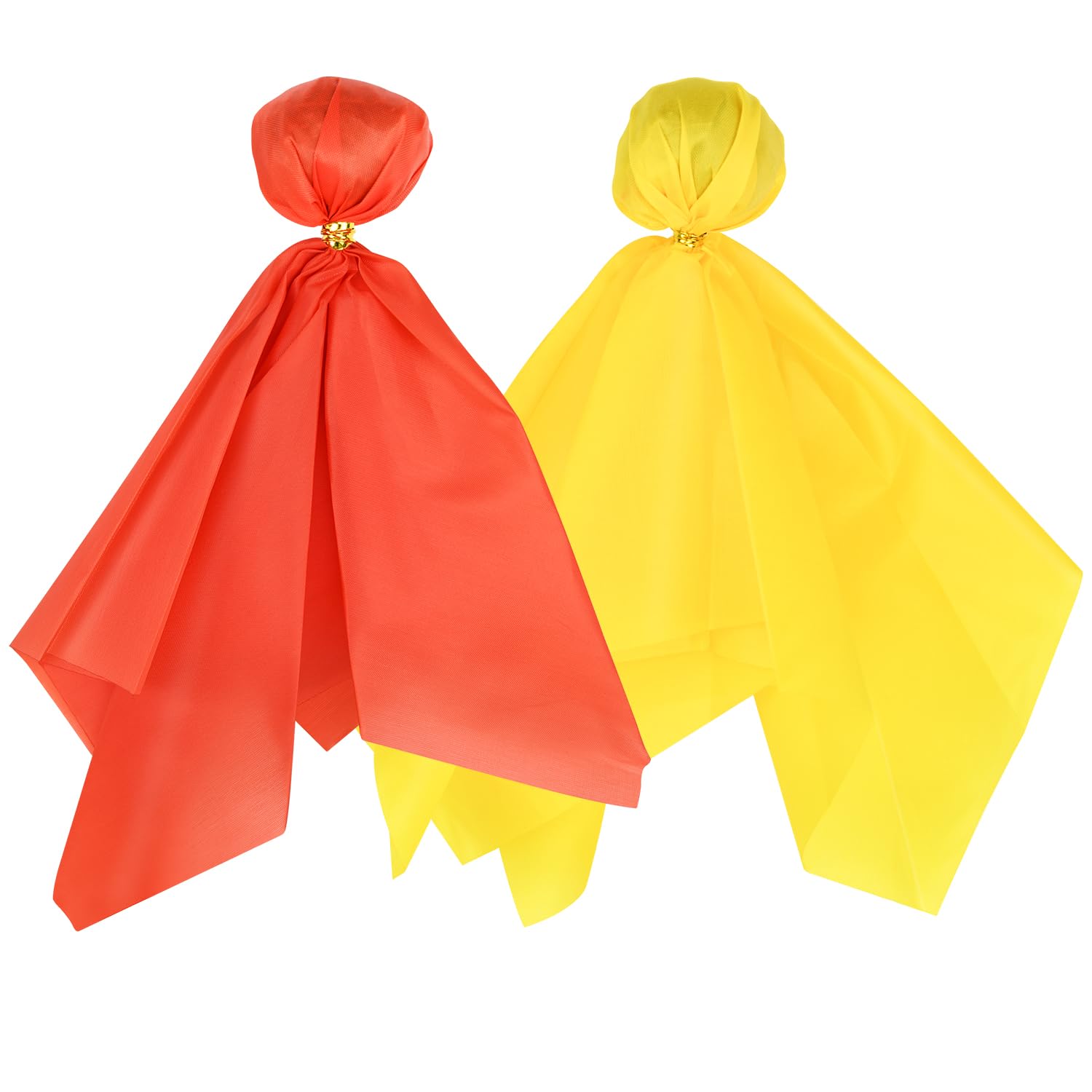 2-Pack Yellow Semaphore Hand Flags - Marine, Referee, Training & Signal Flags For Sports, Navy, Safety