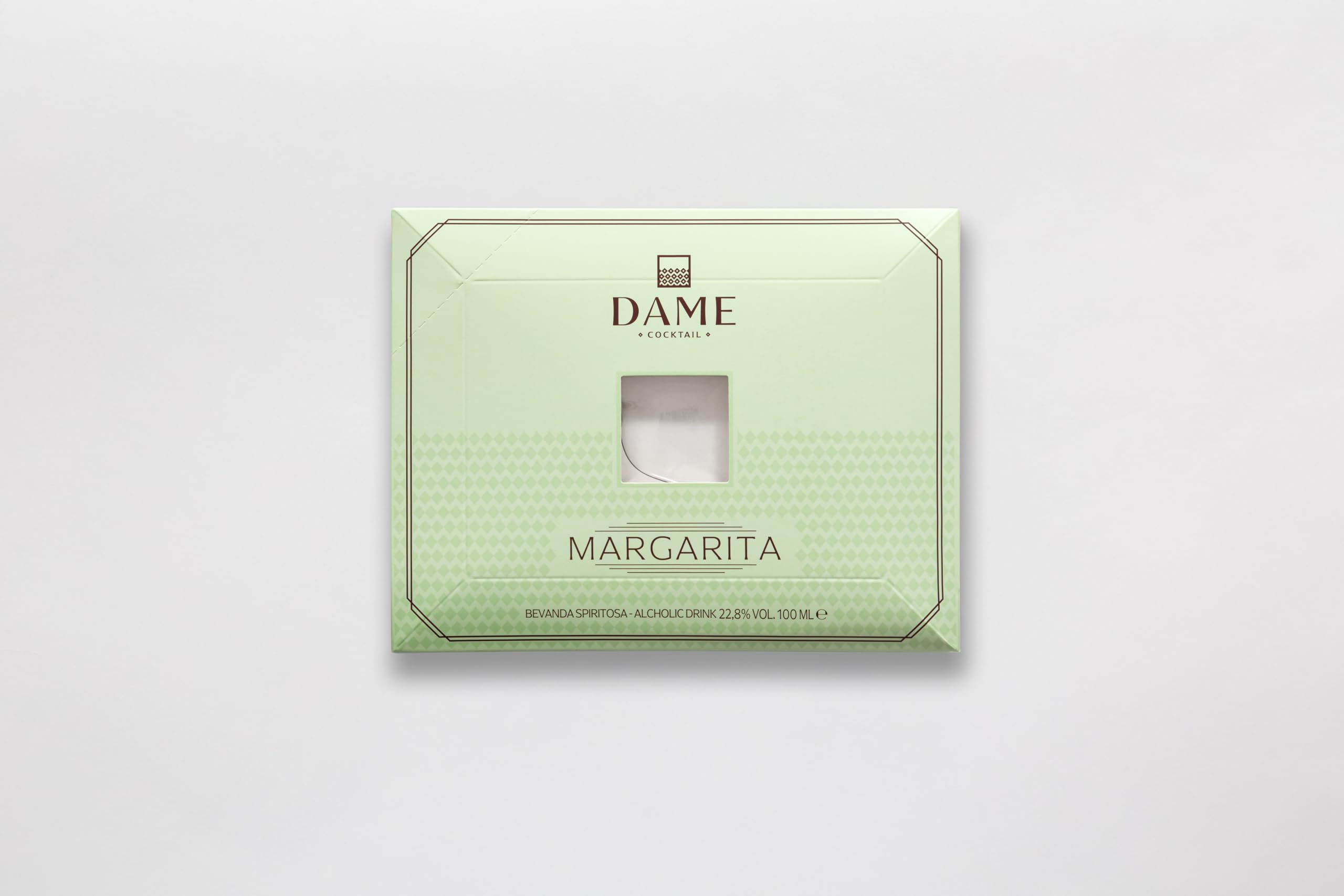 Dame Cocktail - Margarita Pronto da Bere – Box da 4x100ml con Tequila, Liquore all'Arancia, Lime e Zucchero di Canna – Cocktail Artigianale Italiano Ready to Drink