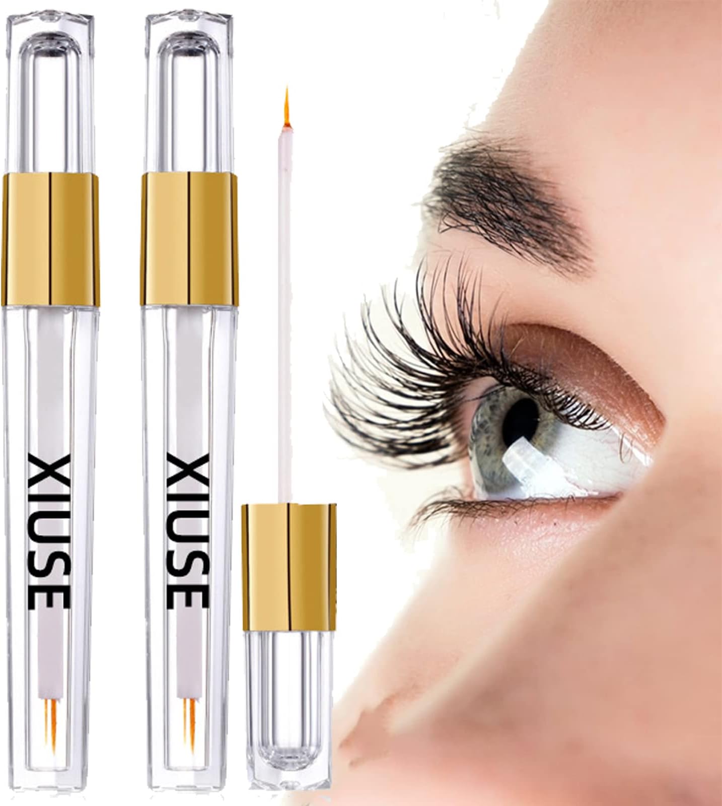 Nourishing Eyelash Growth Serum Xiuse, Xiuse Eyelash Growth Serum, Xiuse Lash Serum, Lash Serum For Eyelash Growth, Vegan Eyelash Growth Enhancer, Thick And Long Natural Curly Eyelashes (2pcs)