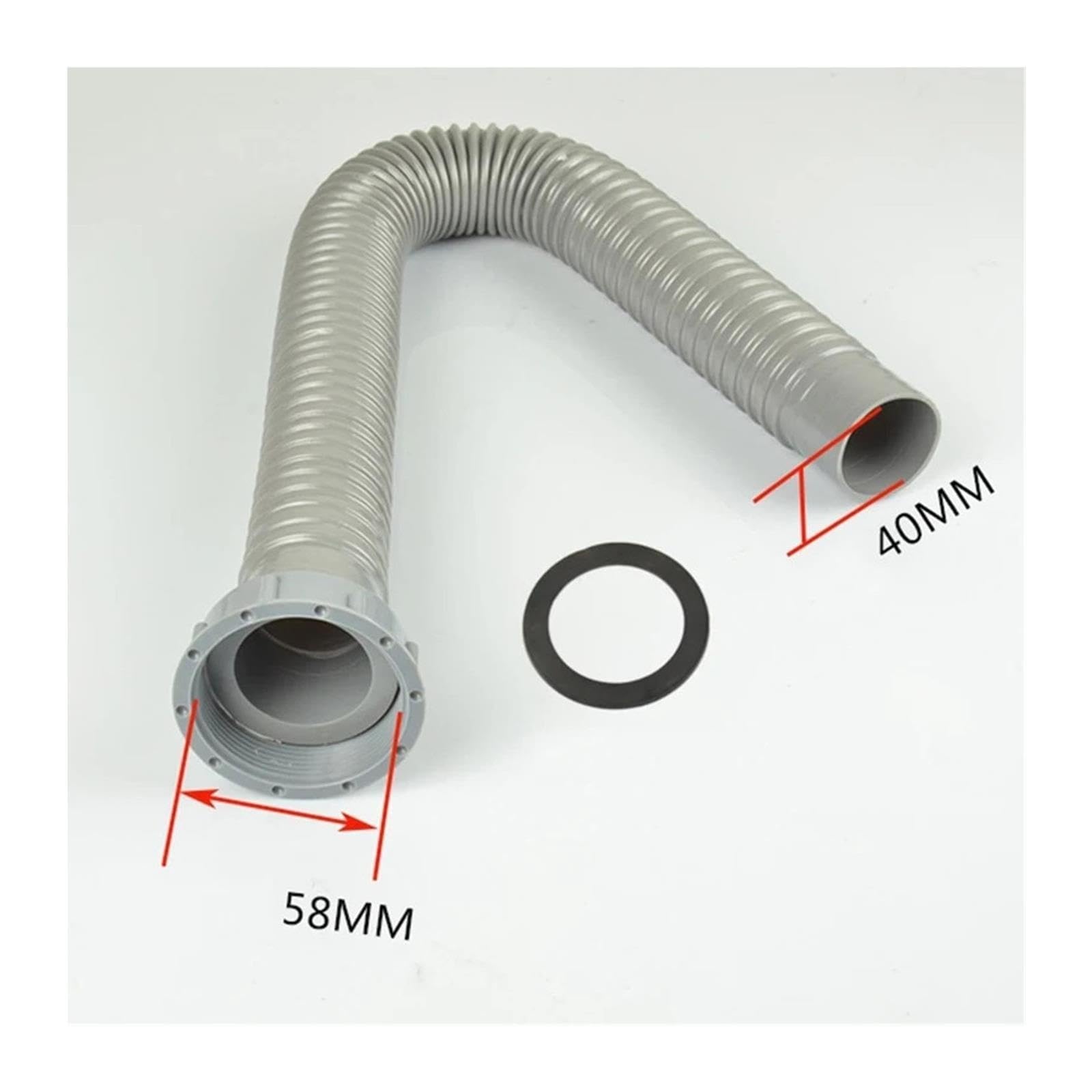 Tubo Di Scarico for Lavatrice, Tubo Flessibile Di Scarico Dell'acqua for Collegamento Diretto O Prolunga, Tubo Di Ricambio for Drenaggio Della Lavatrice(120cm-1PC)