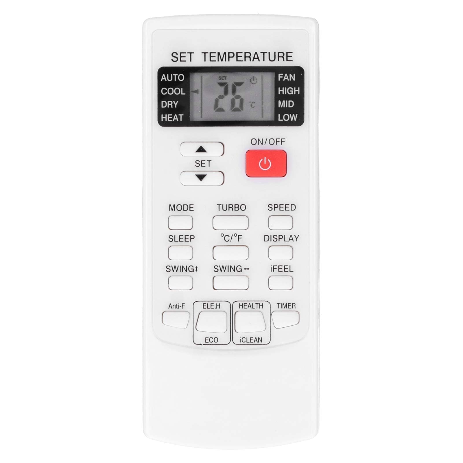 White Air Conditioner Replacement Remote Control,Universal Ac Remote Air Conditioner Remote Mini Split Remote Control for AUX YKR-H/102E