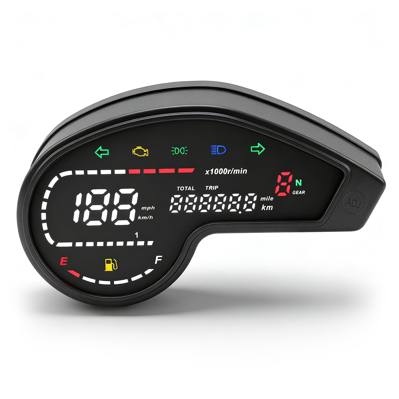 Geloo Tachymètre de moto 10000 tr/min, Compteur Vitesse Moto Rétroéclairage, étanche, jauge pour Honda NXR150 NXR125 Réglage automatique de la luminosité