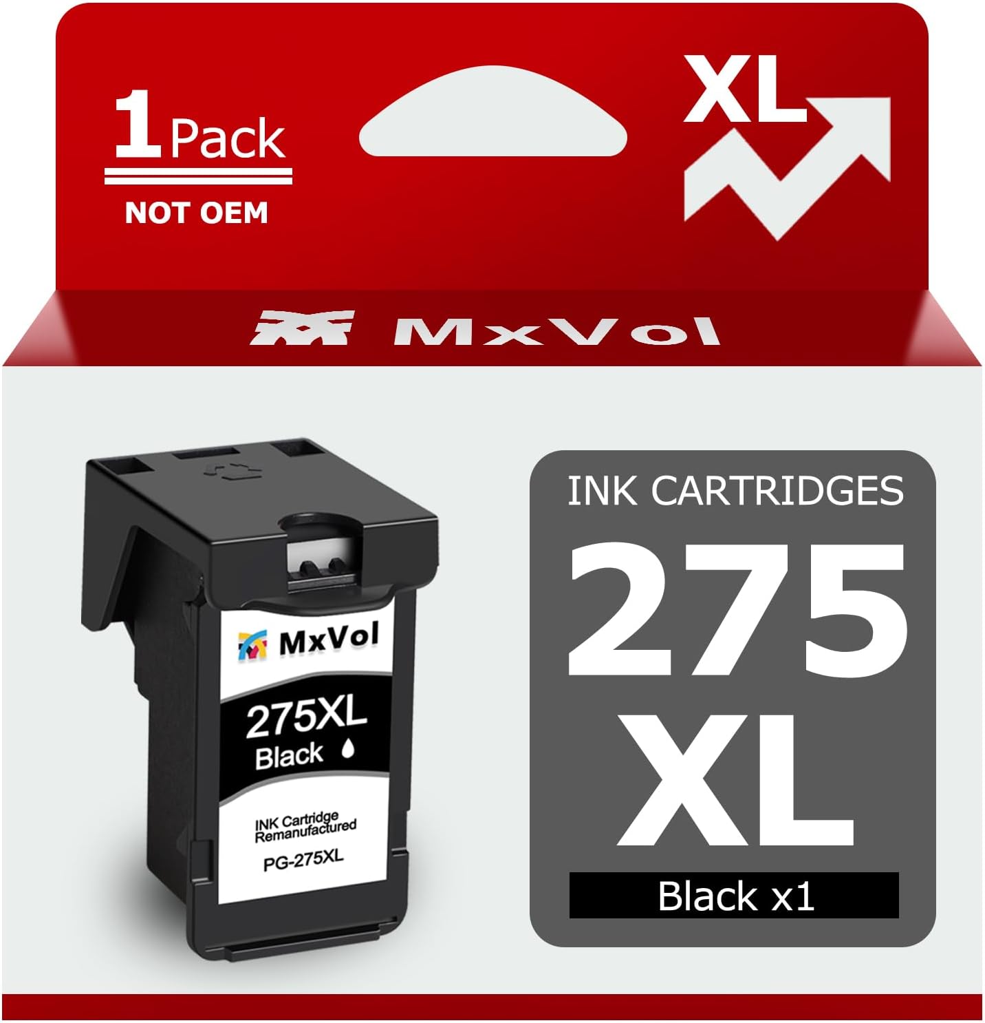 Penguin 275XL Black Ink Cartridges (2 Pack) - Replacement For Canon PG-275 For TR4722, TS3720 Printers