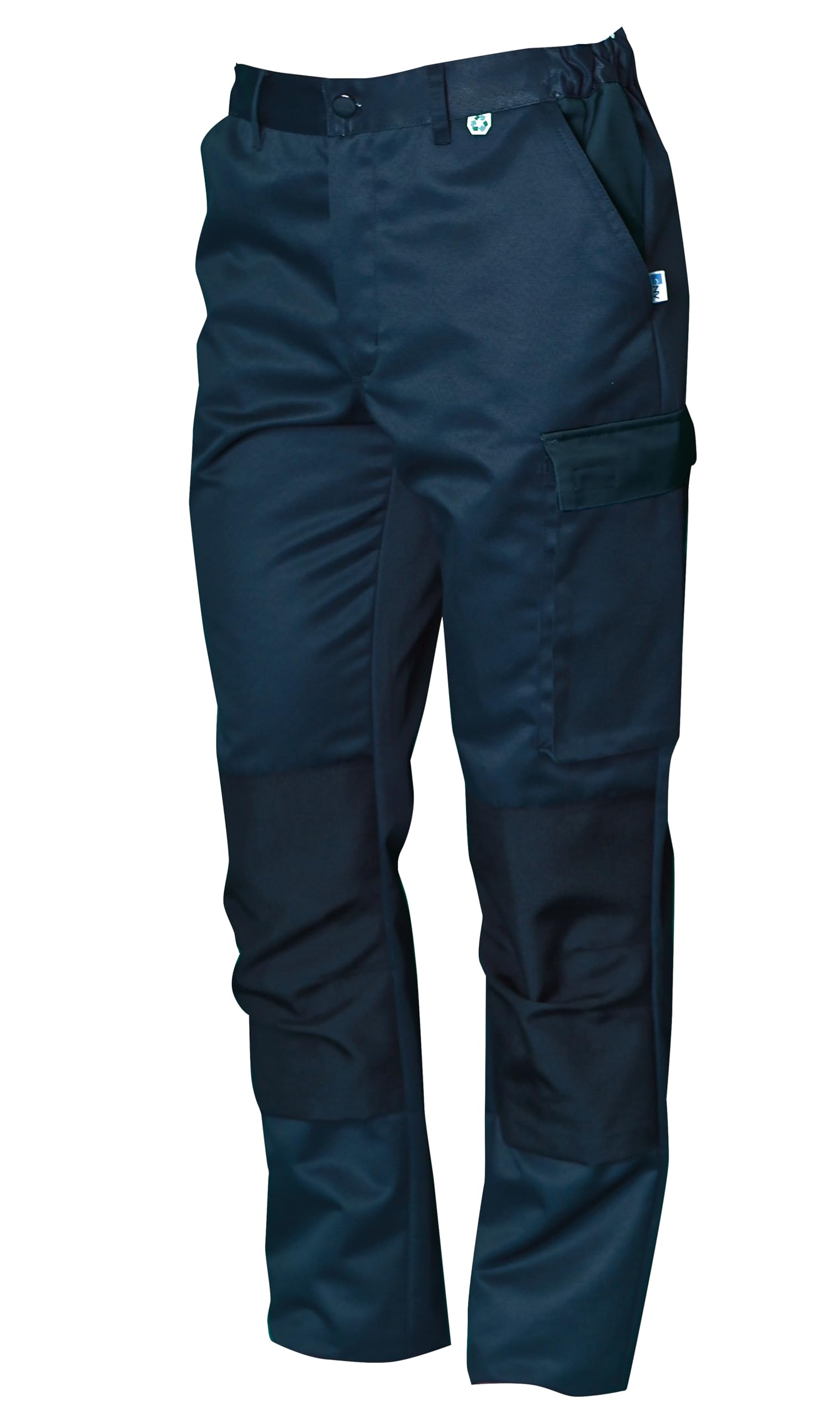 Pantalon de Travail avec Poches Genouillères, 65% Polyester Recyclé/35% Coton, 80 cm Entrejambe