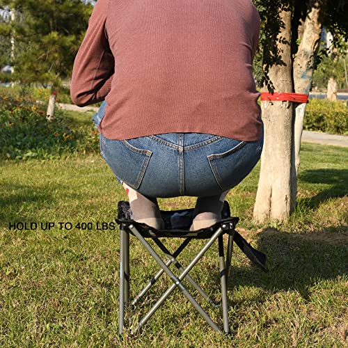 Camping Stool, Folding Samll Chair Portable Camp Stool For Camping Fishing Hiking Gardening And Beach, Camping Seat With Carry Bag (Green, L 13.5") #TOP5