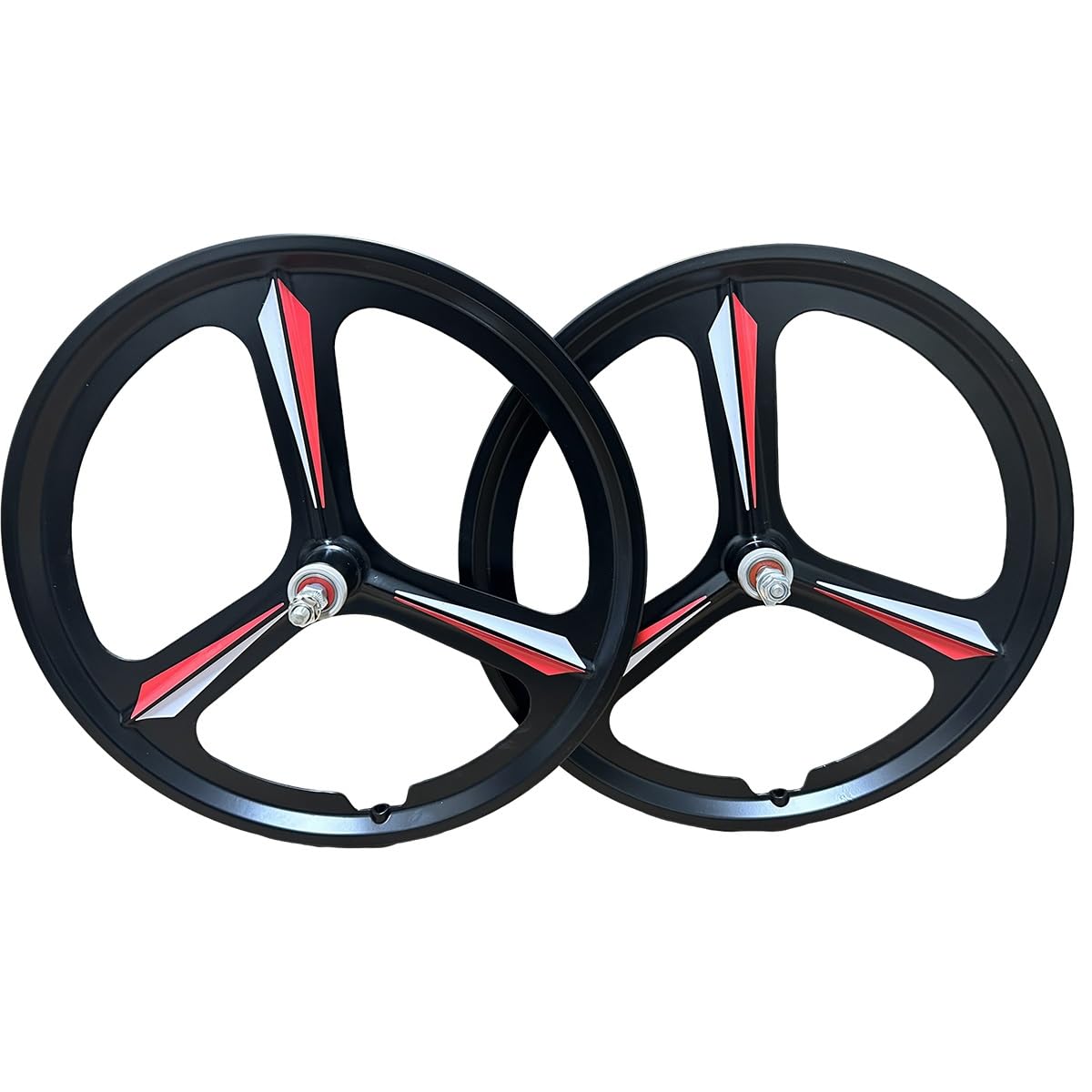 FKXSXAZ Bike Wheel Set 24/26/27.5/29 Inch Magnesium Alloy One-Piece Wheelset 3-Spokes Rim Front & Rear Wheels100x135mm For 6-9 Speed Freewheel Disc Brake