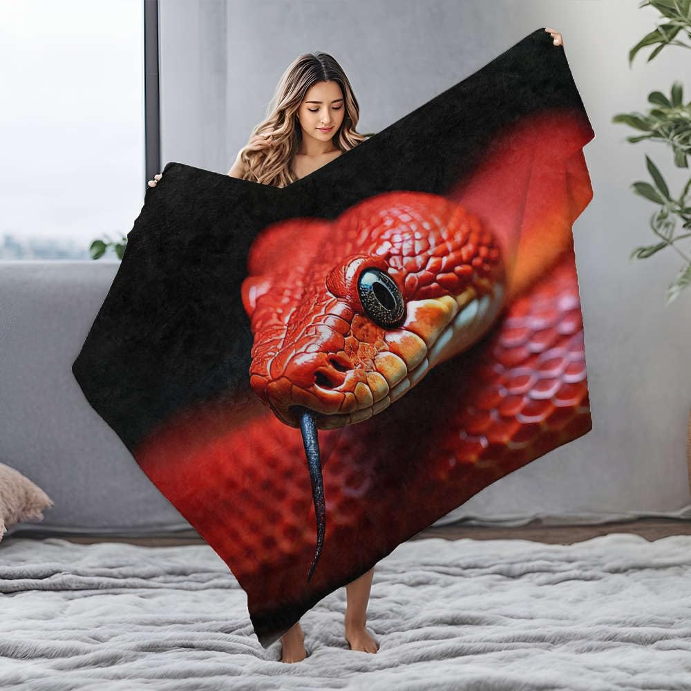 Couverture en flanelle serpent rouge plaid maman et bébé 150x200 cm