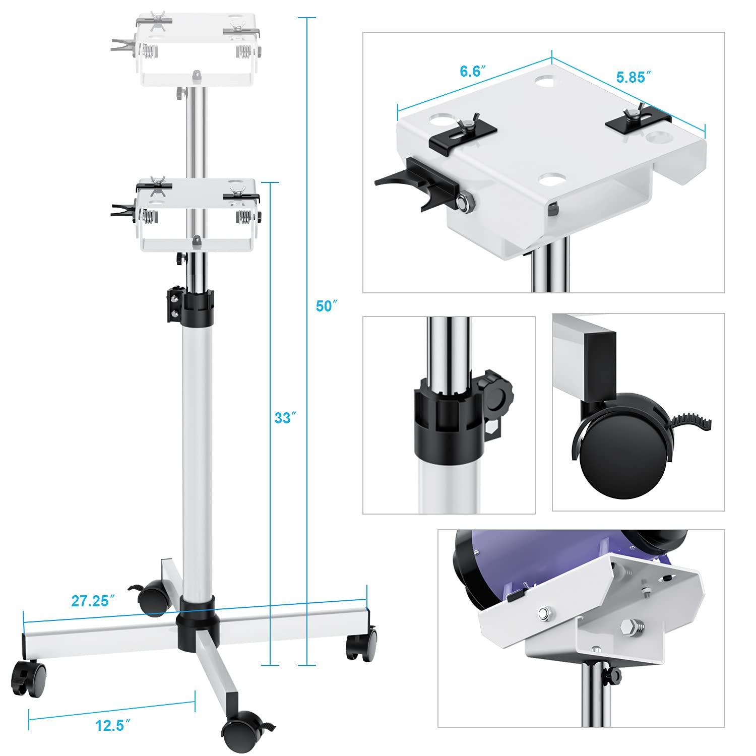 PetLife Sèche-linge professionnel haute vitesse 4,3 HP avec vitesse variable, chauffage et support de toilettage