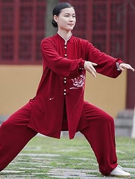 太極拳  ベロア調 太極服 上下 L サイズ 男女両用 枣红色【新品】 太極拳 ベロア調 太極服 上下 L サイズ 男女両用 枣红色【新品