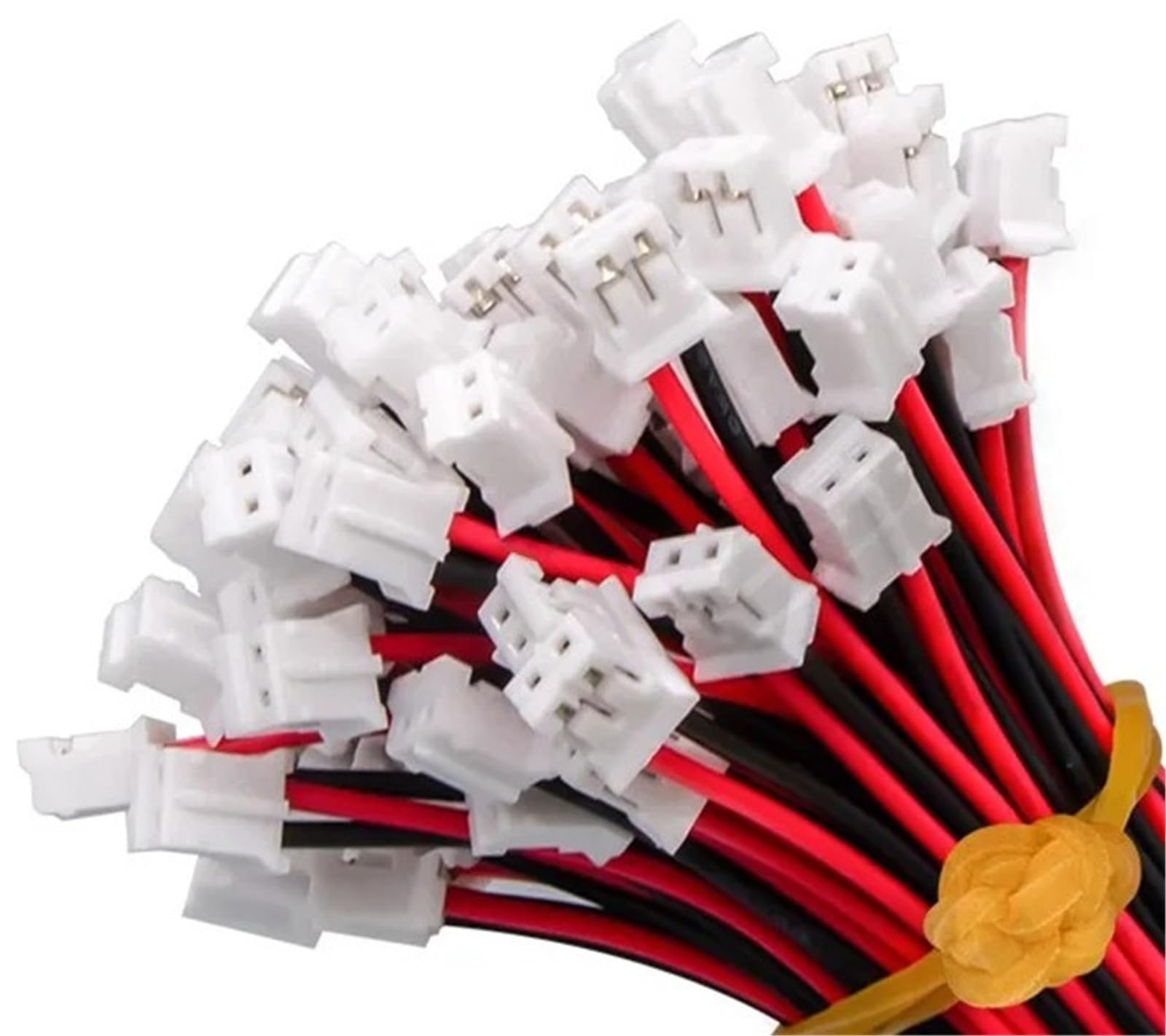 Cable terminal de un solo extremo PH2.0mm 10 Uds., cable conexión alimentación 2P, cinta color en stock, rojo y negro