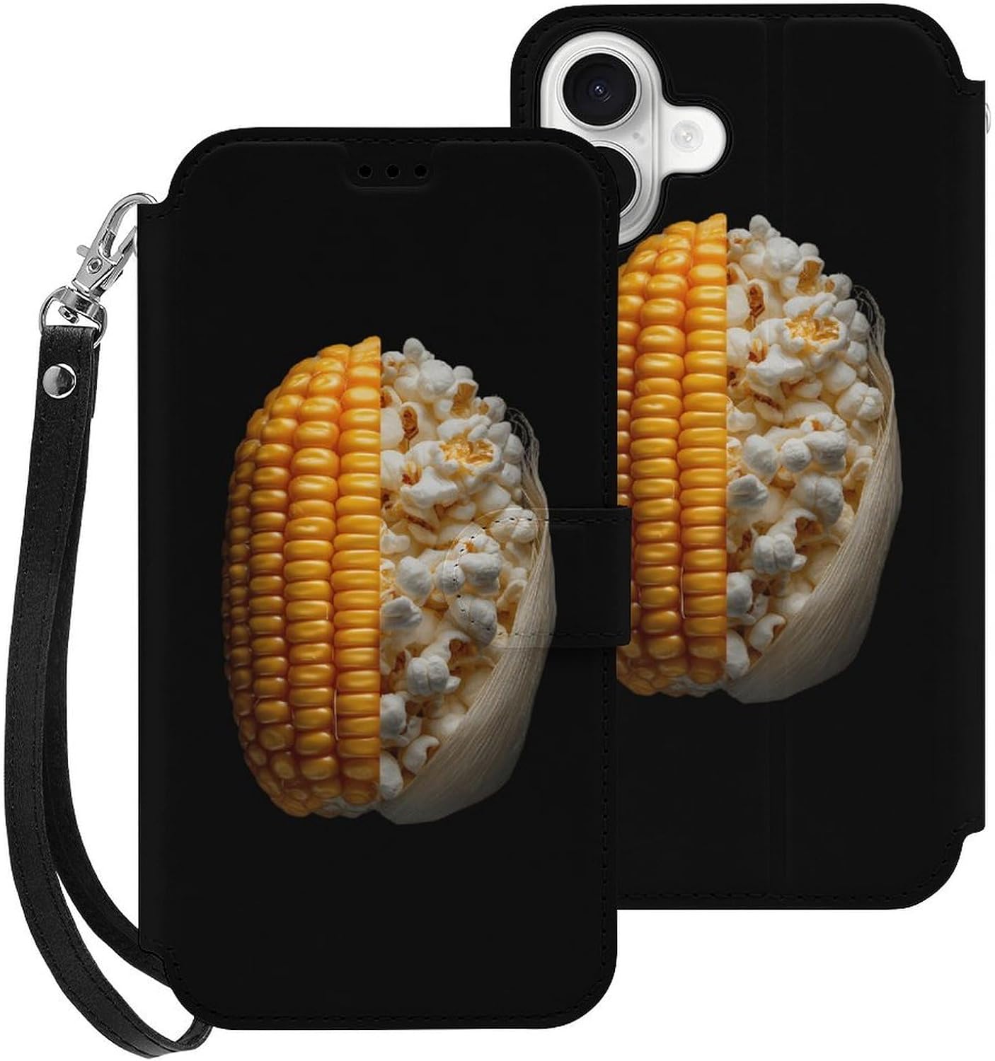 Funny Food Corn Popcorn Flip Case Compatible for IPhone16 Series