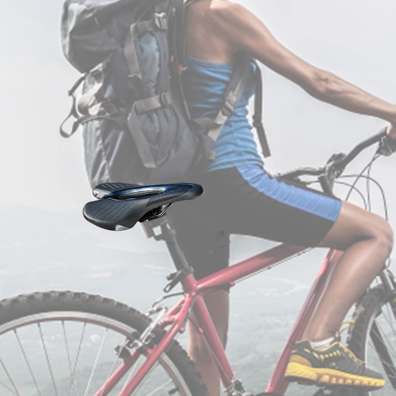 Fahrradsitzkissen | Wasserdichtes Berg-Fahrradsitzkissen | Atmungsaktive Kabel-Fahrradsitze Reitausrüstung für Männer und Frauen