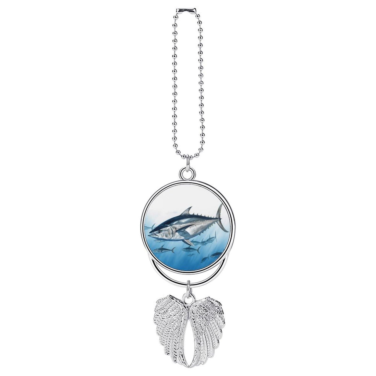 Bluefin Tuna Thunnus Car Pendant Hanging Swing Auto Rear View Mirror Hanging Car Rear View Mirror Charm Truck Hanger Ornament Charm for Car Rear View Mirrors Accessories