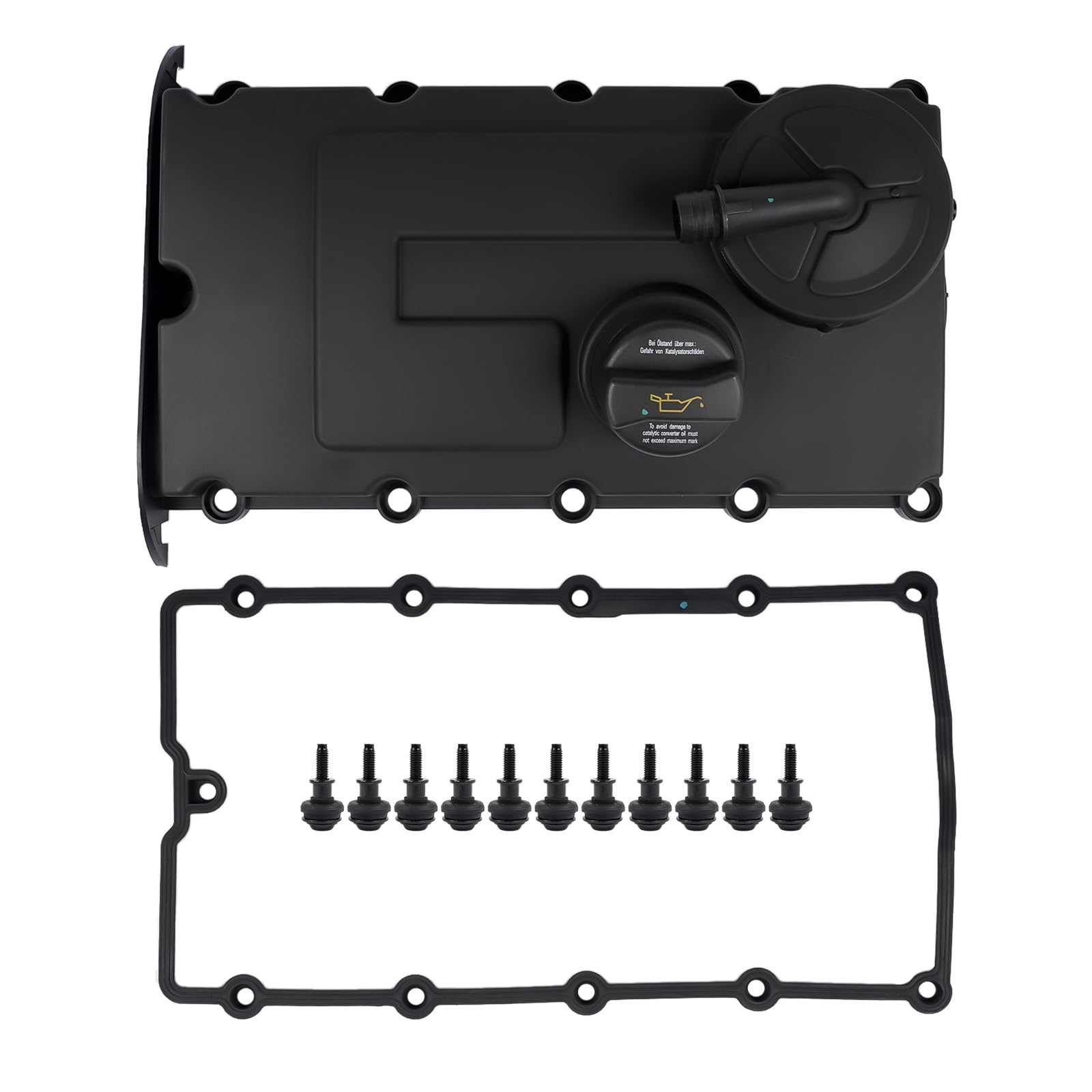 Ventildeckel mit Dichtung Kompatibel mit A3 A4 A5 A6 Q5 pasat G0-lf 2.0TDI 16V 2003-2018 BKD BPZ 03G103469R 03G103469N