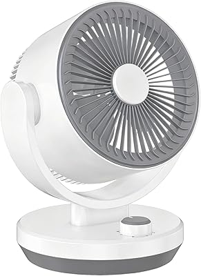 Ventilateur Silencieux Chambre,40W Ventilo Ultra Puissant Circulation d’air Turbo 3D Pour Salon Avec 3 Vitesses et Inclinaison Réglable à 90 °,Ventilateur de Bureau pour Pièces de 20m²（Rotatif）