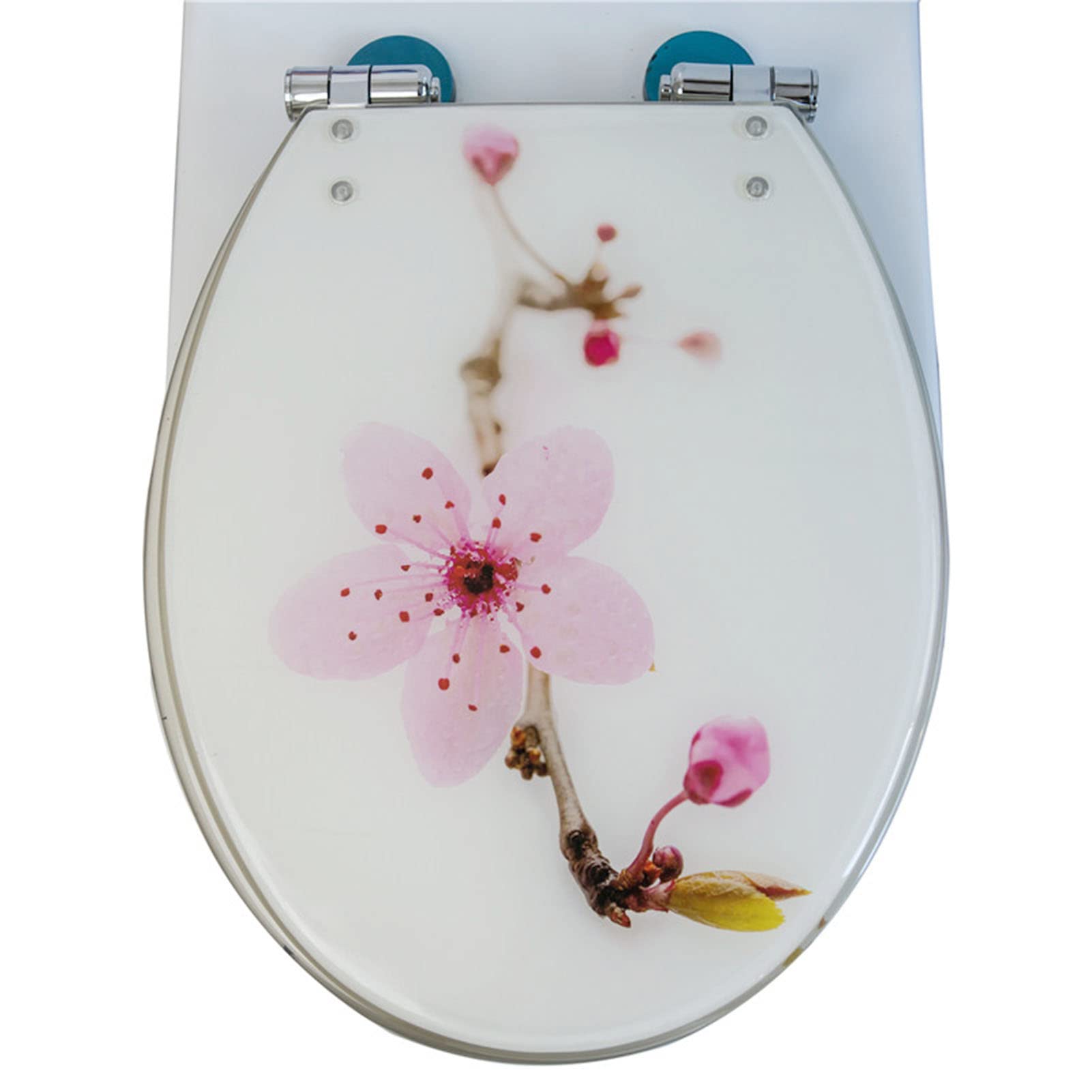 Dxpsxjl C Soft Losing Toilet Seat, Easy Install Lean Decorative Multiple Patterns, Adjustable, Lightweight, Durable, Portable, User-Friendly, Ompact Easy To Lean, Resin