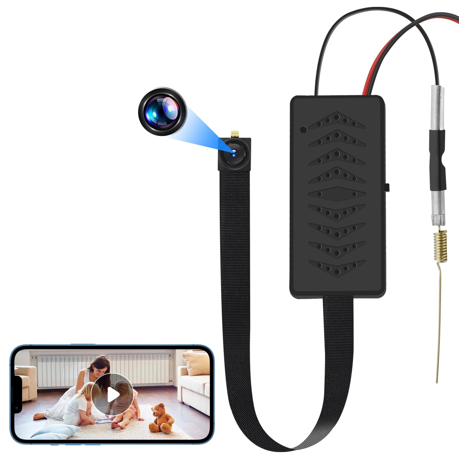 Bodycam Körperkamera Mini, Dual Band WLAN 5GHz & 2.4GHz Kleine Kamera, 1080P Tragbare Mini HD Kamera mit Bewegungserkennung & Langer Akkulaufzeit