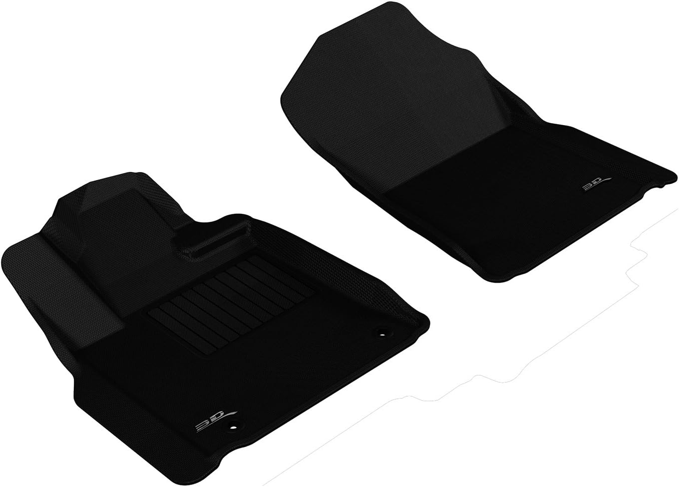 3D MAXpider Custom Fit Kagu Floor Mat (Black) Compatible with Toyota Tundra Reg/DBL Cab/Crewmax 2007-2011 - R1