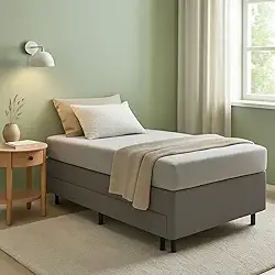 Cama Solteiro Box 188x88 Luxo Suede Com Cama Auxiliar Retrátil Duquesa Cinza