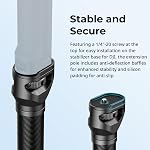 SmallRig Pôle d'extension Gimbal, 15" / 37cm Arme d'extension de stabilisateur en fibre de carbone avec Baffle anti-déflaction et vis 1/4-20" pour DJI RS 4 Mini/RS 4/ RS 4 Pro/RS 3 / RS 3 Pro/RS 3 Mini/RS 2-4378