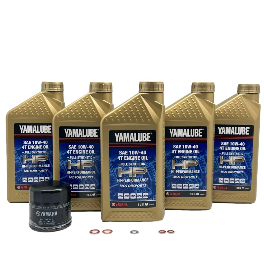 Yamaha Wolverine RMAX2/ RMAX4/ X2 1000 all Models Oil Filter Change Kit Yamaha Part# 5GH-13440-90-00 Supercedes Part# 5GH-13440-80-00 and 5 Quarts All Purpose LUB-10W40-HP-12