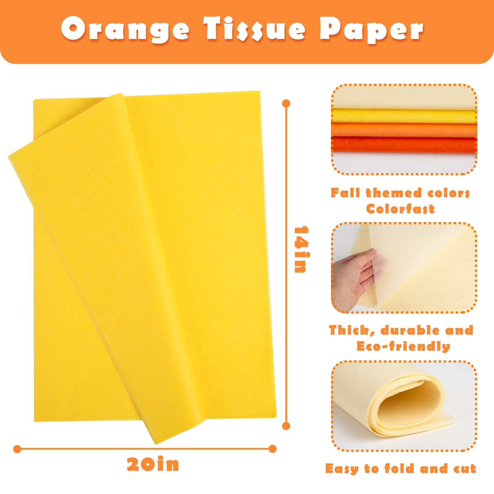 VGoodall Papier De Soie Emballage 400 Feuilles A4 Multicolore