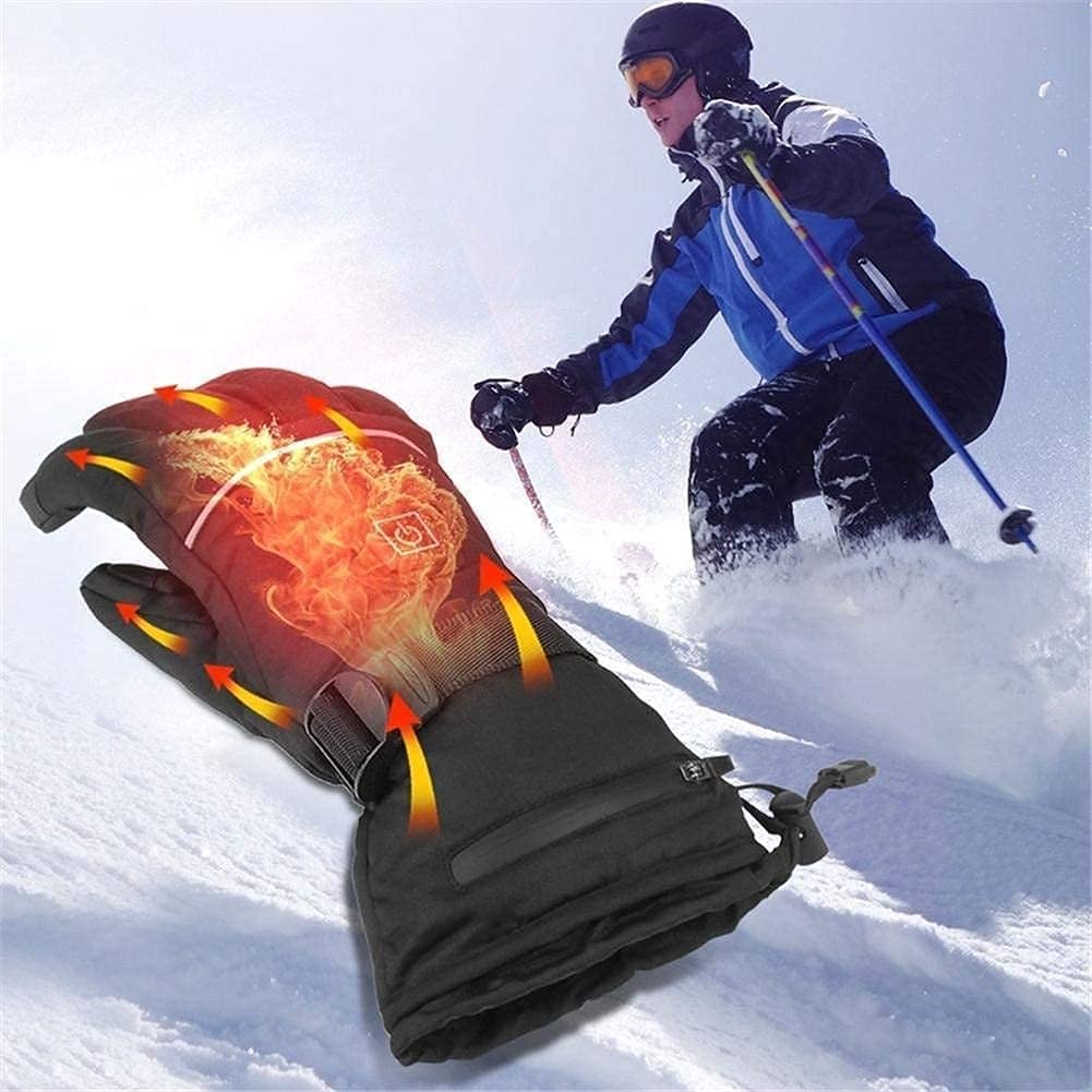Guantes térmicos para Hombres/Mujeres, Impermeables y Guantes cálidos Ajustables con Diferentes temperaturas de Calentamiento para Todo Tipo de Actividades al Aire Libre