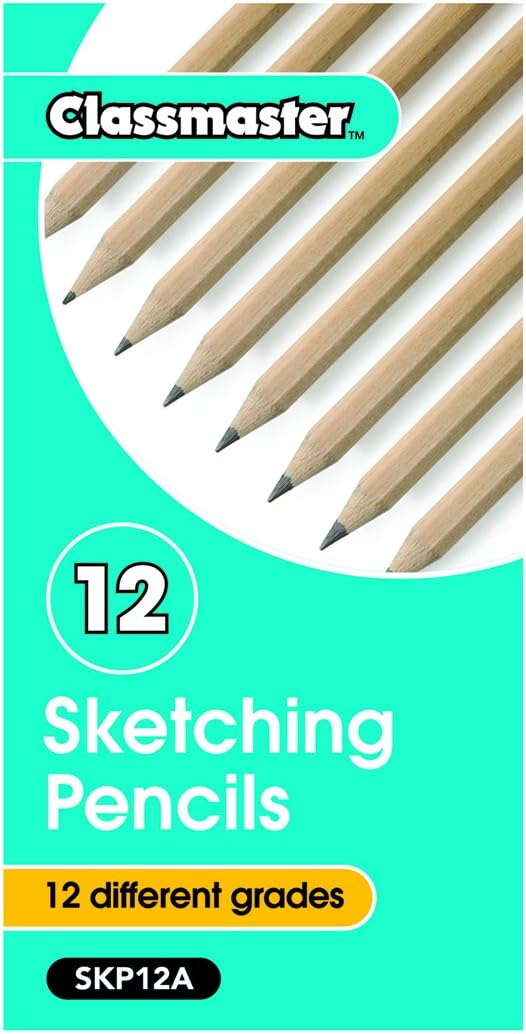 Classmaster Grades 4H to 6B Sketching Pencil 12-Pieces Box