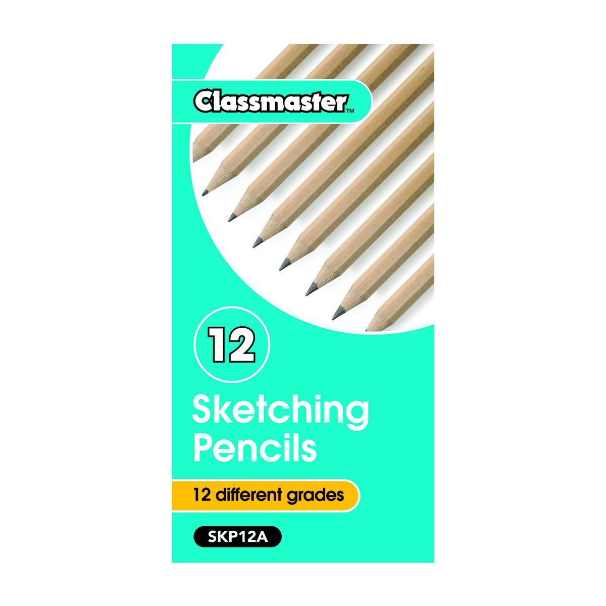 Classmaster Grades 4H to 6B Sketching Pencil 12-Pieces Box