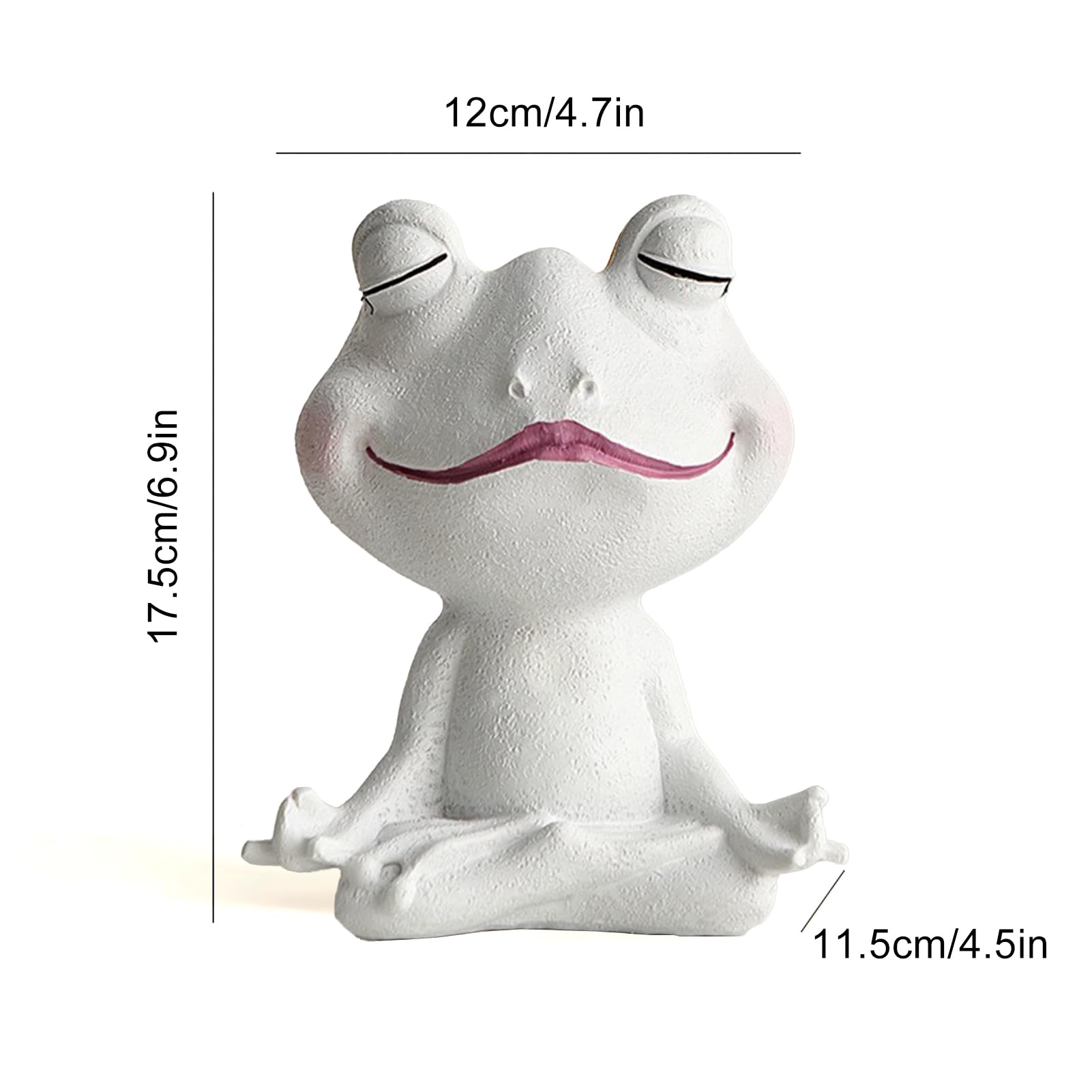 Mini-Blumentopf In Tierform (Frosch Yoga) – Aus Kunstharz, Mit Ablaufloch, Ca. 14x12x9 Cm