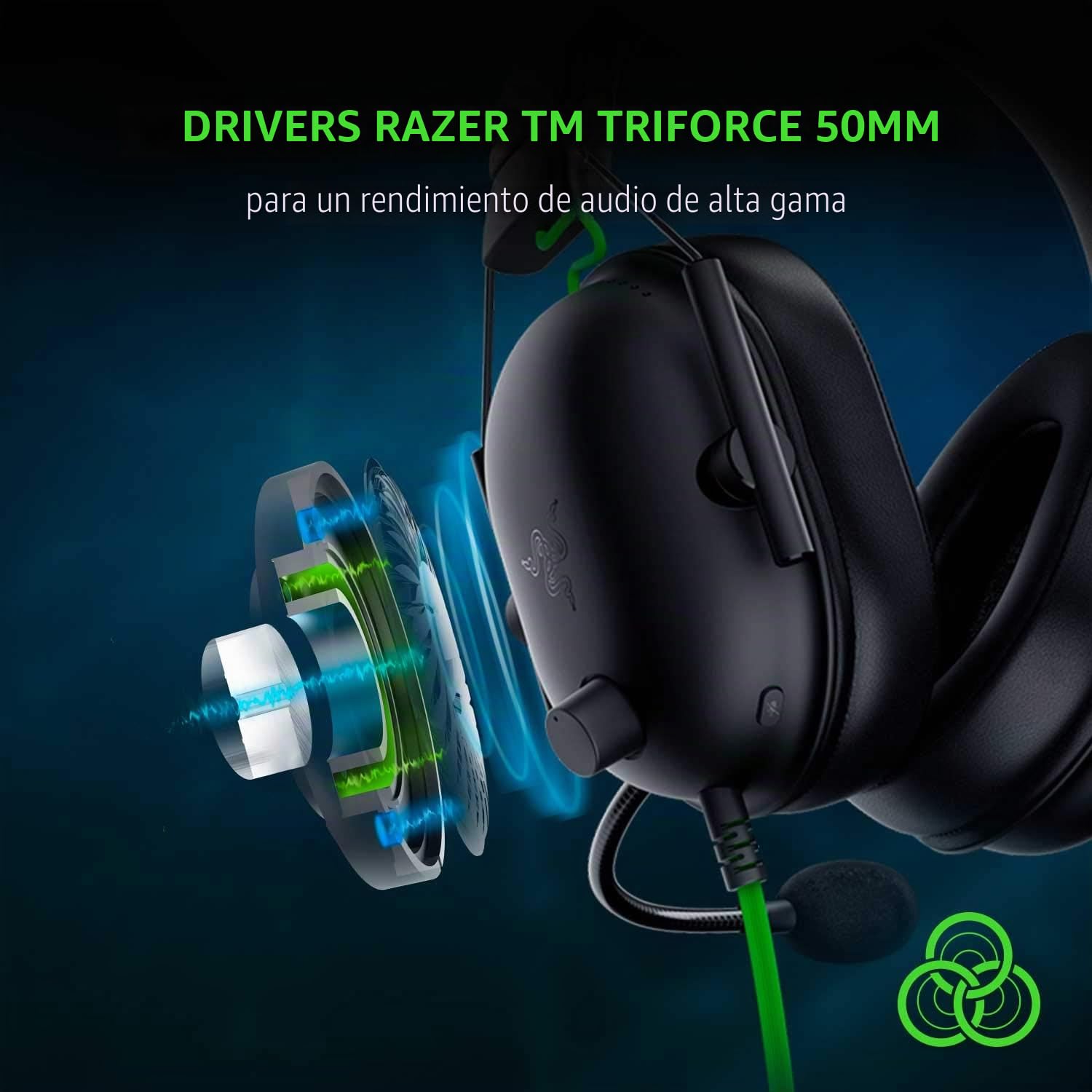 Razer BlackShark V2 X - Auriculares para Videojuegos: Sonido Envolvente 7.1 – Controlador de 50 mm – Almohada de Espuma viscoelástica – para PC, PS4, PS5, Switch, Xbox One, Xbox Series X|S, Mobile –