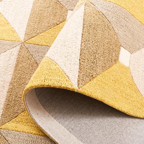 Image of Hand Tufted Wool Carpets Anti Shedding Rug Modern Carpets for Living Room Size 7x10 Feet