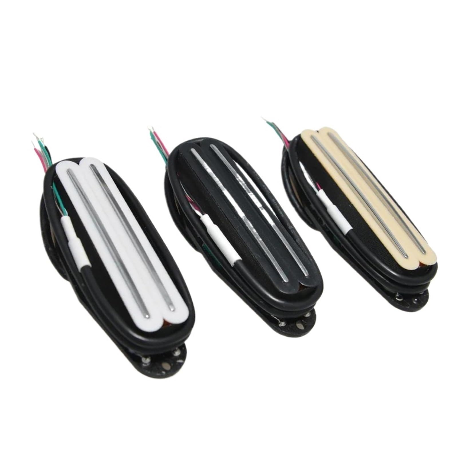 Profesjonalna Wydajność Przetworniki Do Gitary Ele Alnico 5 Hot Dual Rails Humbucker Pickup Pojedynczy Kolor Cewki Dla Części Do Gitary Elektrycznej ST SQ(White 13.2K)