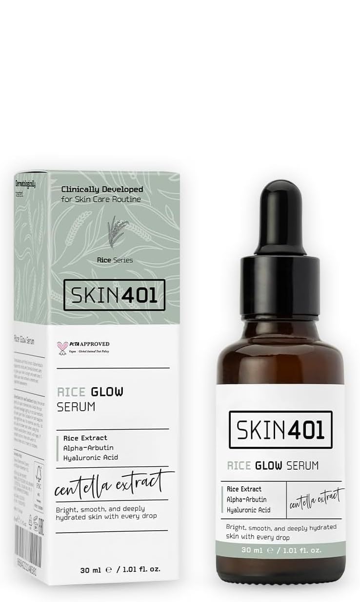 SKIN401 Pirinç Özlü Aydınlatıcı ve Parlaklık Etkili Serum 30ml