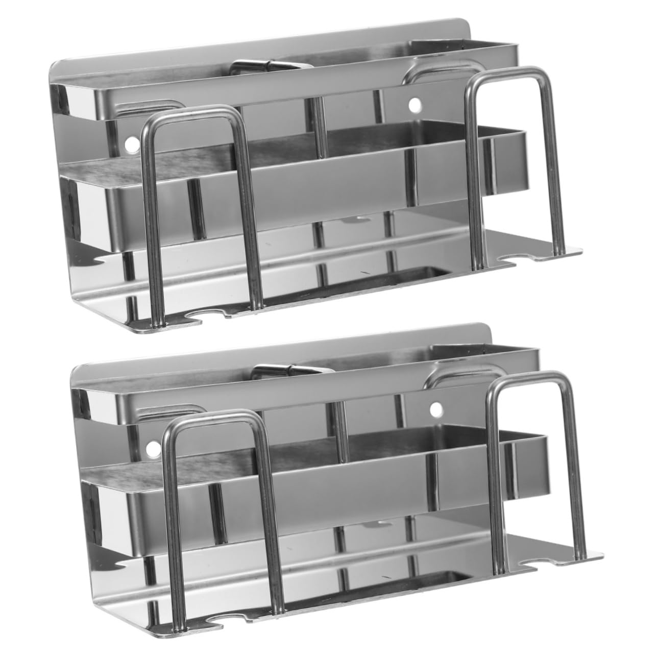 Alipis Lot De 2 Supports De Brosse À Dents pour Salle De Bain Support Mural Divisé pour Dentifrice
