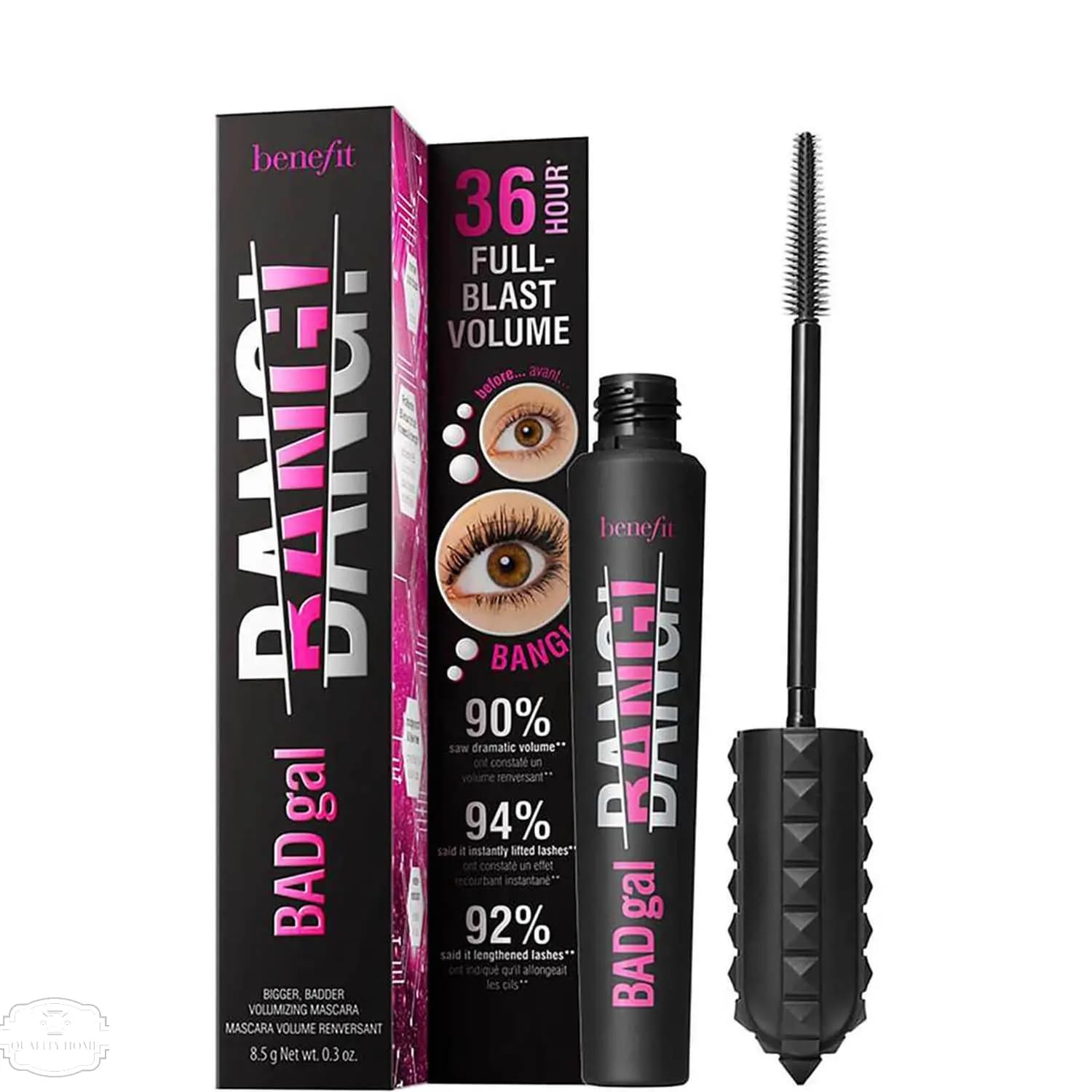 Benefit Bad Gal Bang Volumizing Mascara, Regular Size, 0.3 Fl Oz, Black Black 0.3 Fl Oz (Pack of 1)