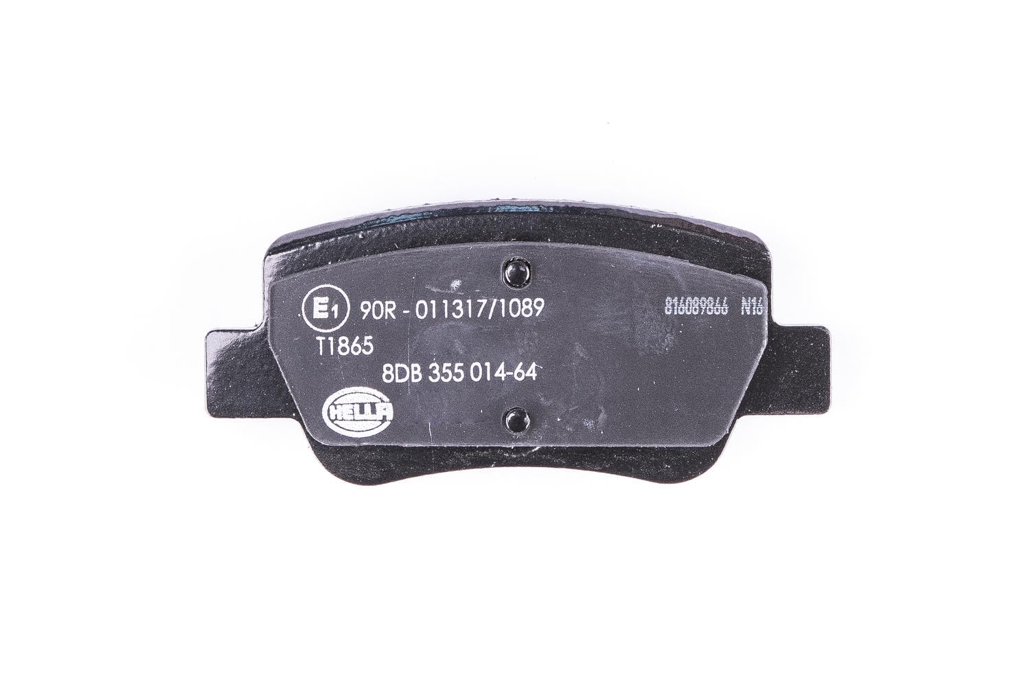 HELLA PAGID 8DB 355 014-641 Zestaw klocków hamulcowych - T1865 - Grubość: 16.5[mm] - System hamulcowy: Bosch - z akustycznym czujnikiem zużycia - dla m. in. TOYOTA