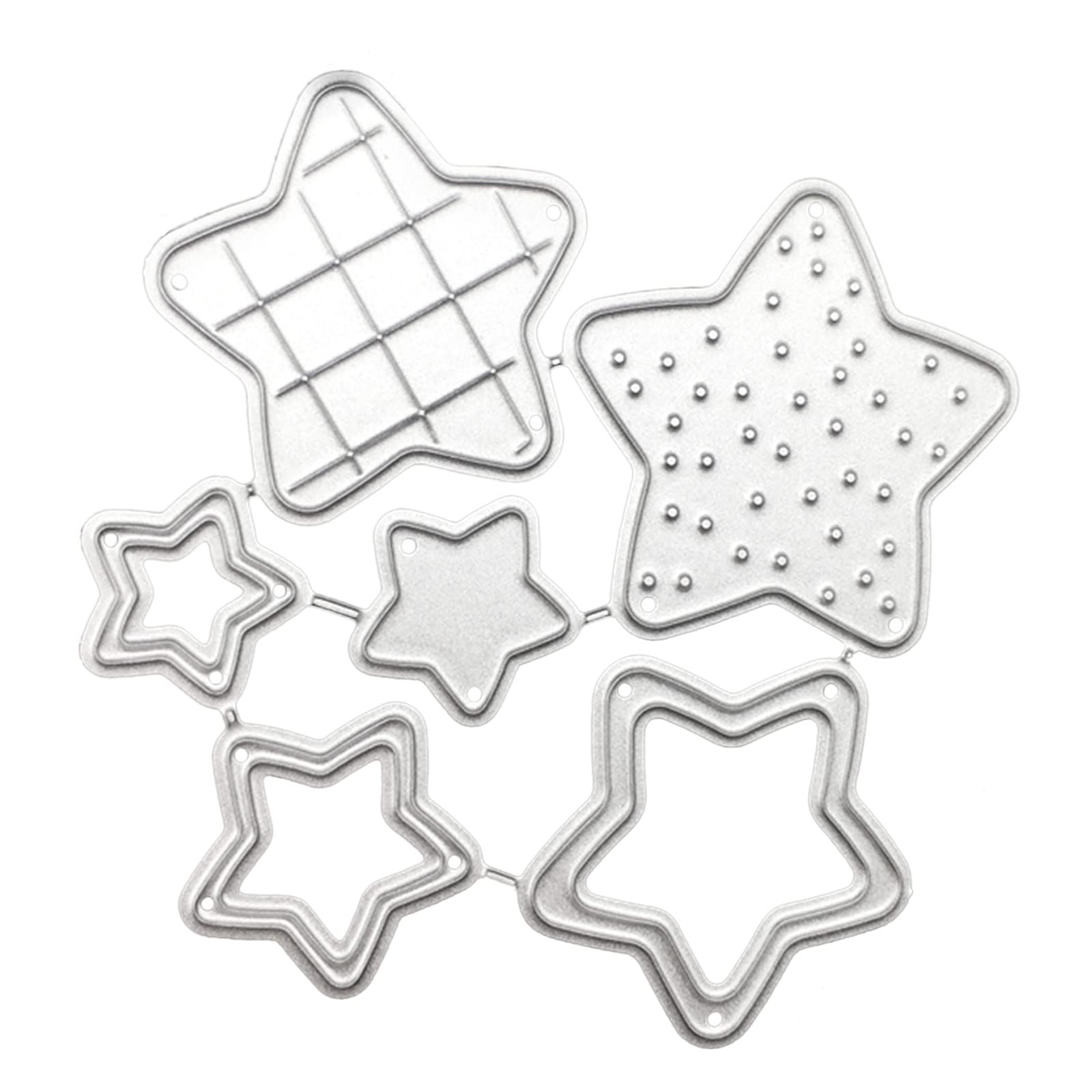 NEWFT Flower Border Die Cuts Metal Stars Frame Cutting Dies Embossing Stencils for Cards Scrapbooking Decorations Metal Cutting Dies Stars Frame Flower Border Die-cut Cards Making Embossing