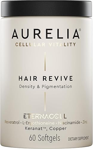 AURELIA Hair Revive  Suplemento celular avanzado antienvejecimiento  Apoya el crecimiento del cabello y un cabello más lleno y saludable  con zinc,