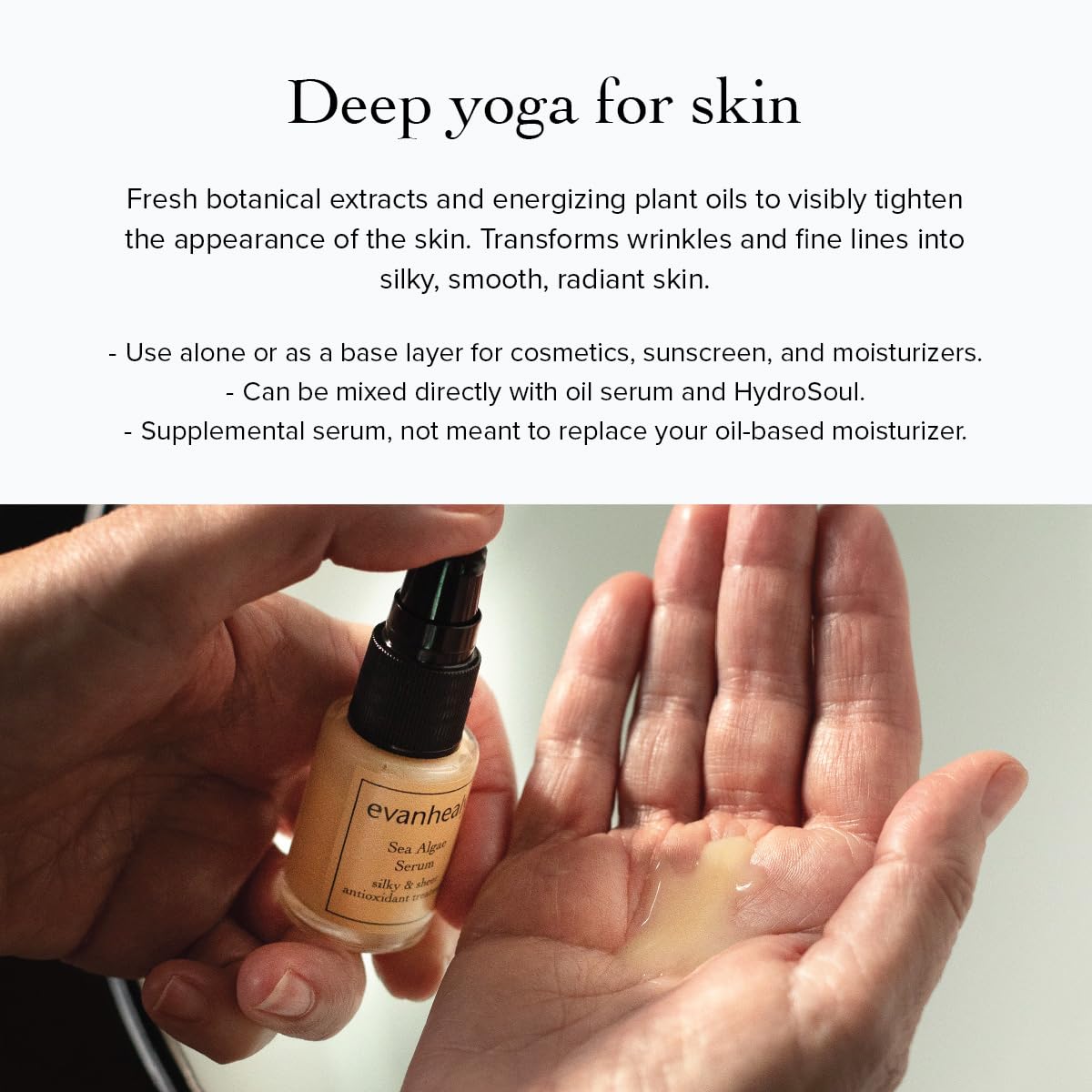 evanhealy Sea Algae Anti Wrinkle Serum for Sensitive Skin | Lightweight Firming Face Serum Anti Aging | Facial Serum with Hyaluronic Acid & Botanical Extracts