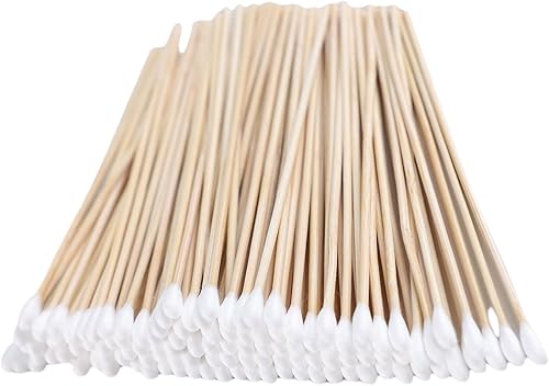 Bastoncillos de algodón para belleza y cuidado personal palillos aplicadores largos con punta de algodón con mango de madera herramienta de limpieza Bastoncillos de algodón para belleza y cuidado personal palillos aplicadores largos con punta de algodón con mango de madera herramienta de limpieza