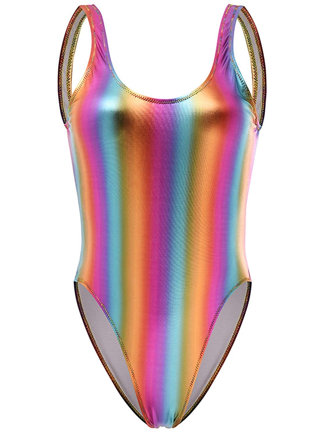Amazon.com: Women's Retro 80s/90s Metallic Shiny Gymnastics