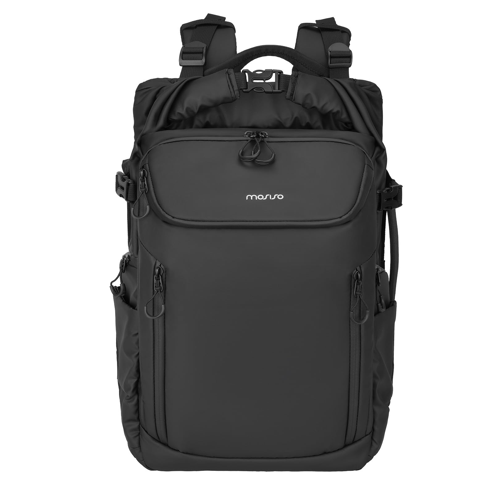 Waterproof Camera Backpack, DSLR/SLR/Mirrorless Large Camera Bag Photography Backpack with Expandable Roll Top Compartment&16 inch Laptop Compartment&Tripod Holder for Canon/Nikon/Sony, Black-image-27