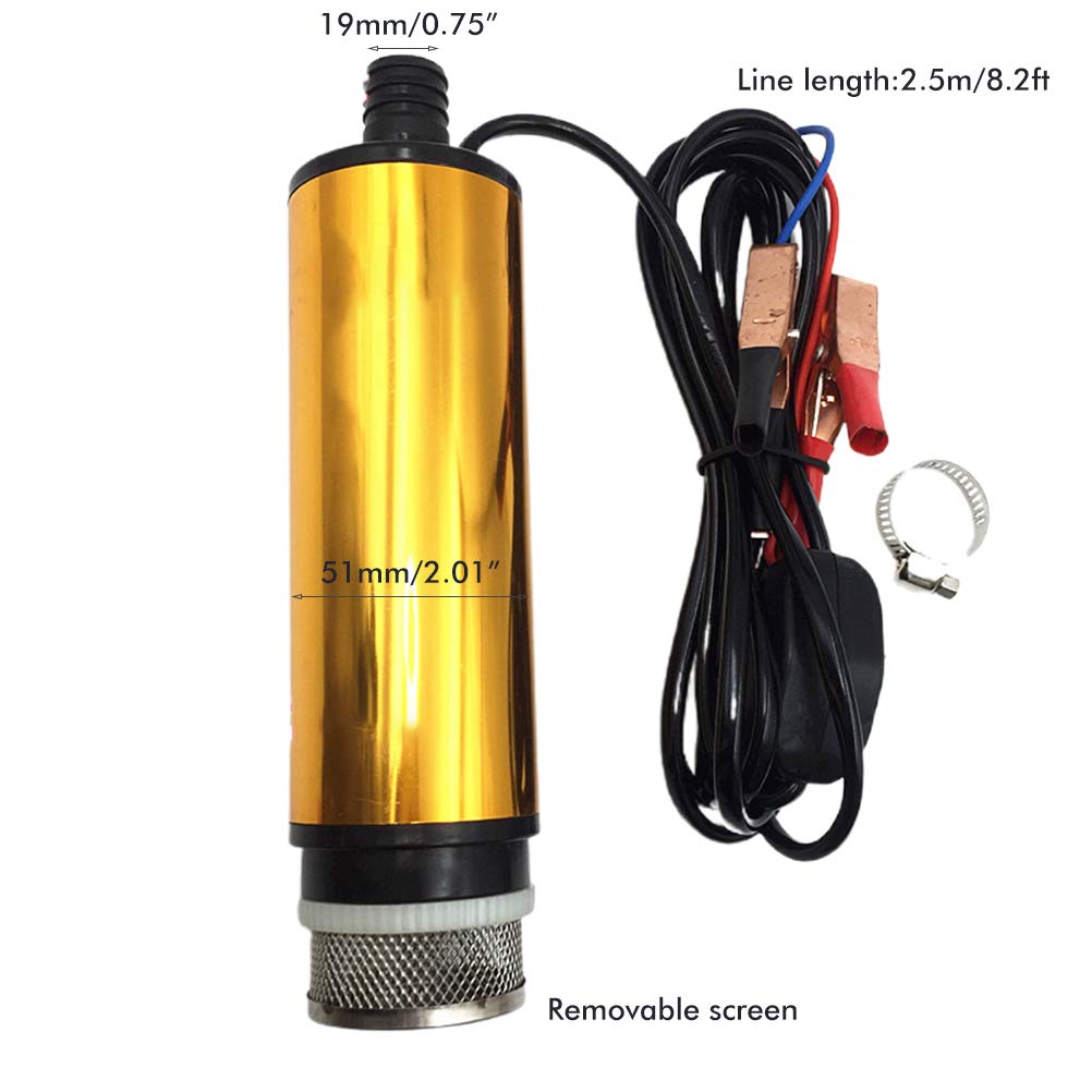 Pompa elettrica 12 V per benzina, benzina, diesel, acqua liquida, acquario rosso