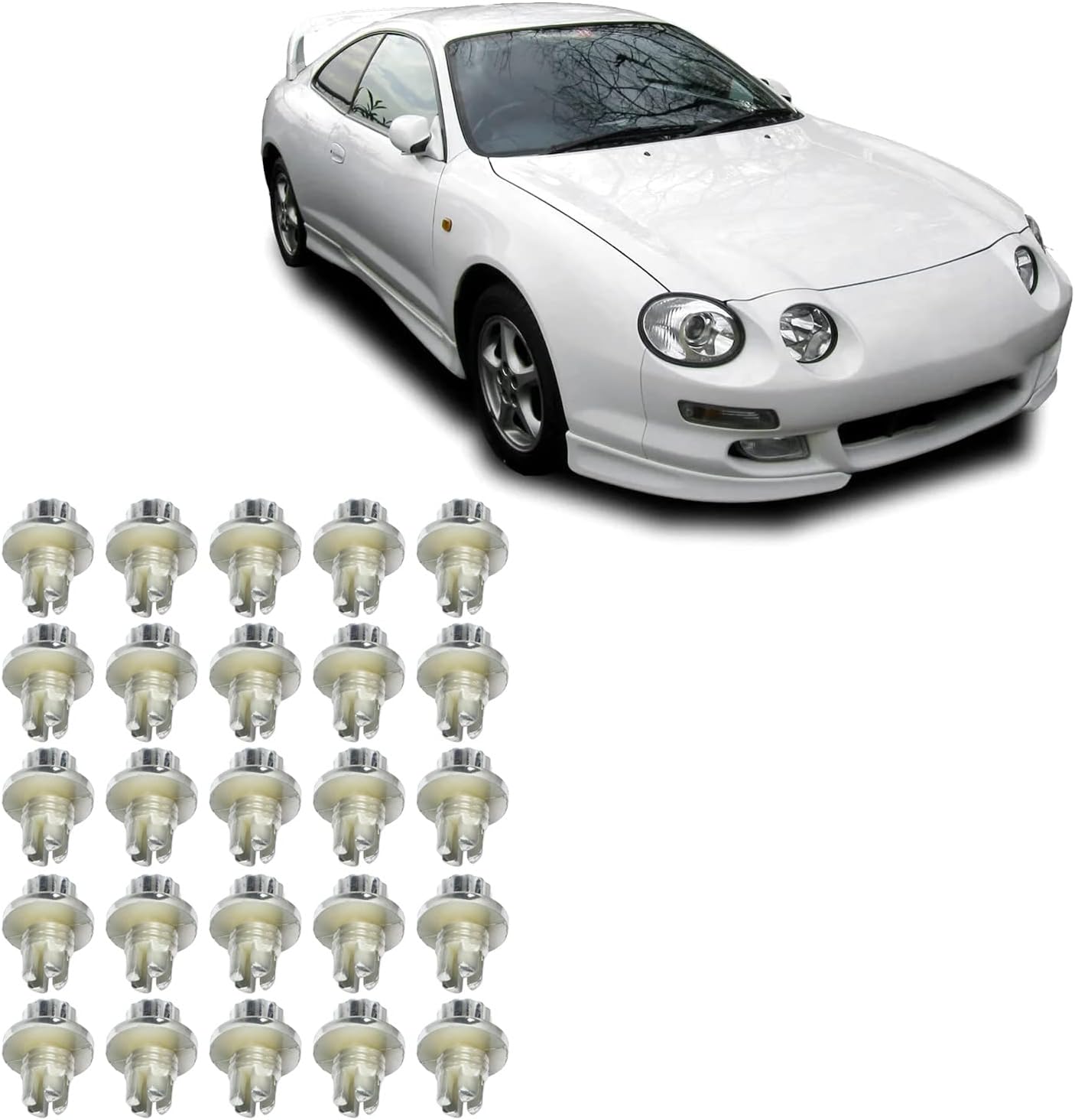 25 Pcs Silver Wheel Lip Rivets ABS Rivets Nuts for AH DS Series Rim Screw Bolt Replacement Accessory image 4