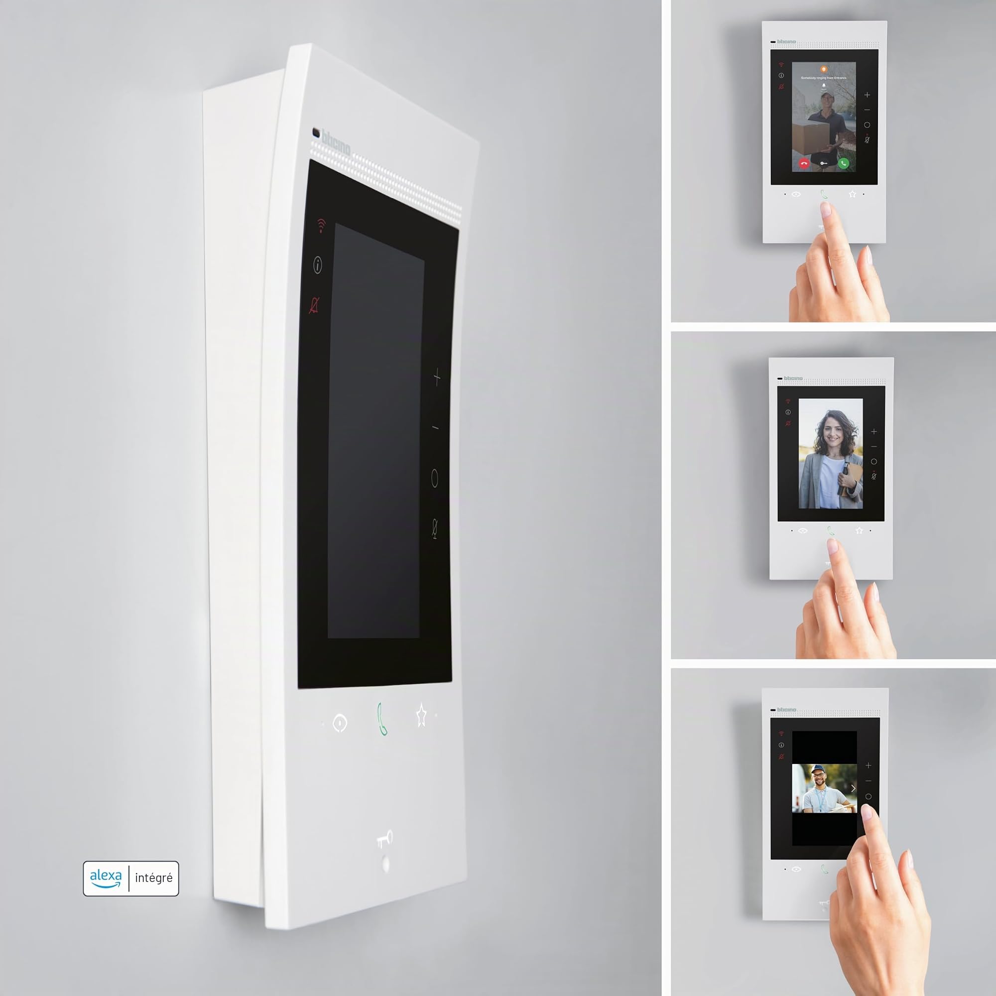 Bticino Interphone vidéo Interne connecté et Lieu extérieur, kit Classe 300EOS avec Netatmo, Installation Facile, Compatible avec Alexa