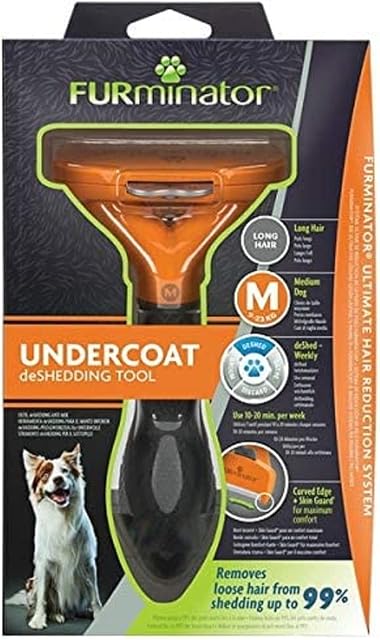 FURminator Undercoat deShedding Tool for Medium Long Hair Dogs 9-23 kg