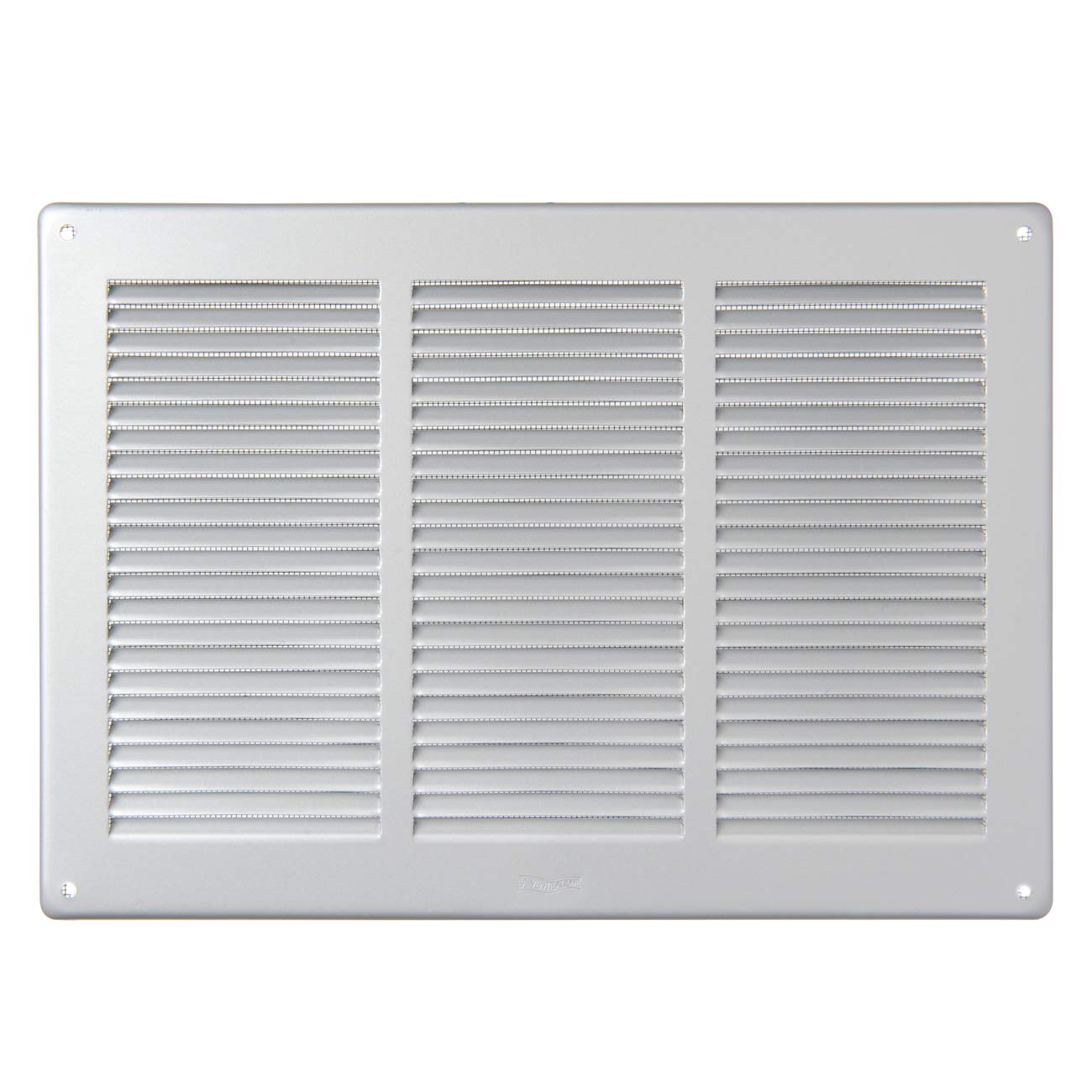 La Ventilazione GAL3424R Griglia di Ventilazione Rettangolare in Alluminio verniciato Argento, da Sovrapporre con rete antinsetti, dimensioni 340x240 mm